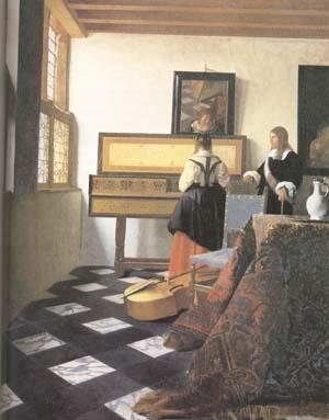 Jan Vermeer A Lady at the Virginals with a Gentleman (mk25)